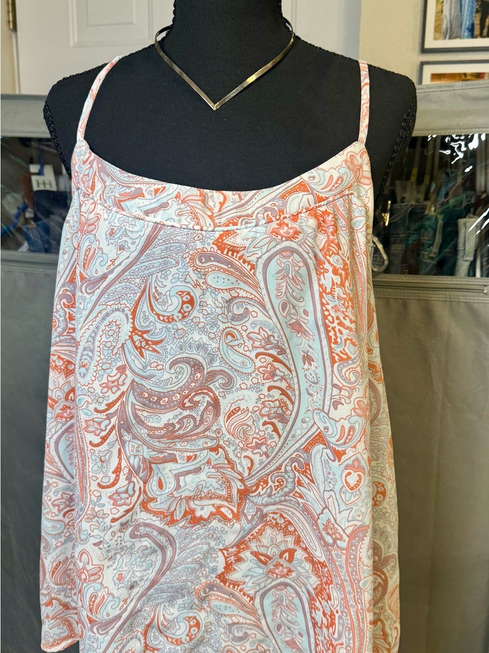 Jessica Simpson Coral Paisley Spaghetti Strap Camisole - Picture 1 of 5